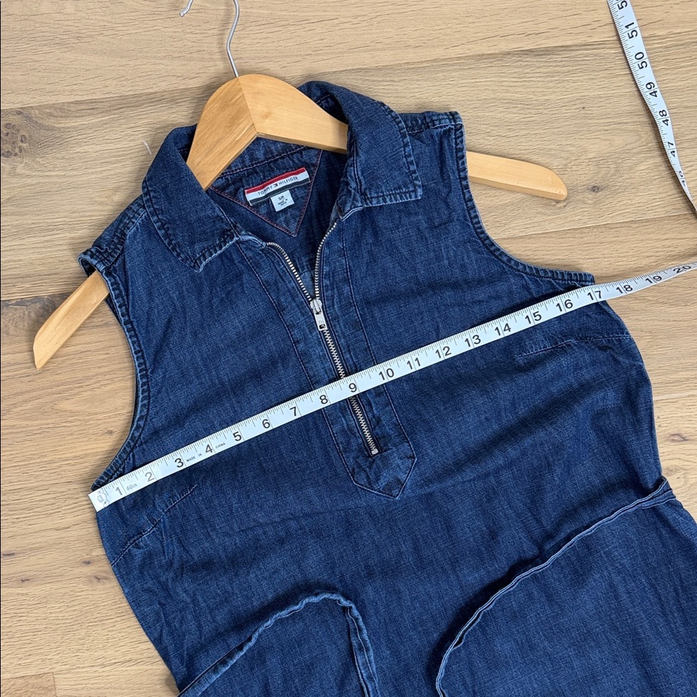 Tommy Hilfiger Navy Sleeveless Denim Mini Dress medium - Picture 9 of 11